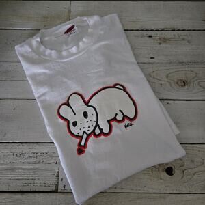 Kozik X Kidrobot Smorking labbit Tshirt Sz Med Y2K